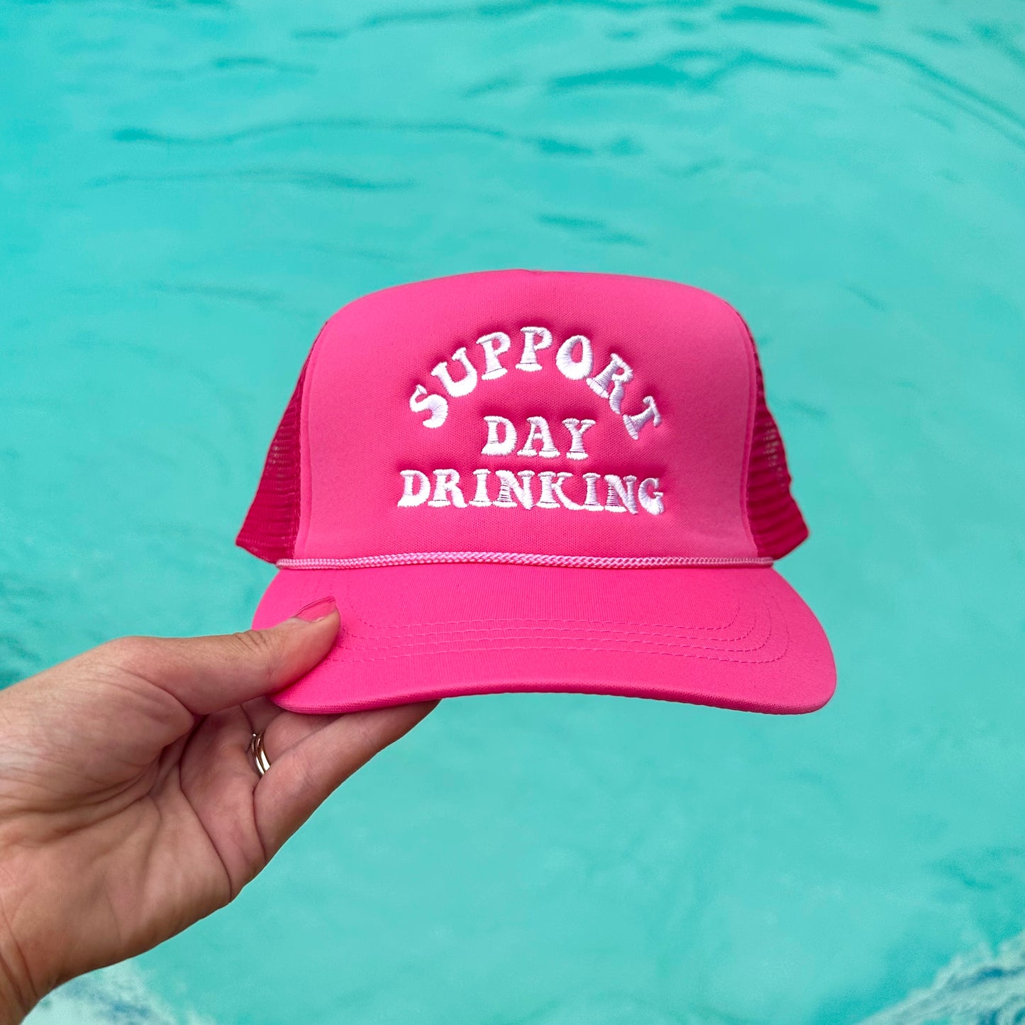 Support day drinking trucker hat